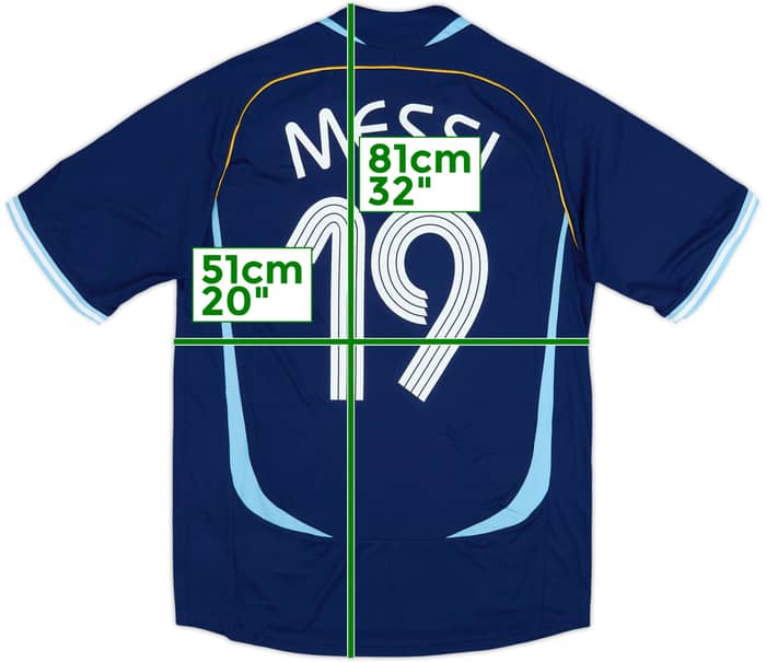 Camiseta adidas Reissue de visitante de Argentina 2006 Messi #19 (M)
