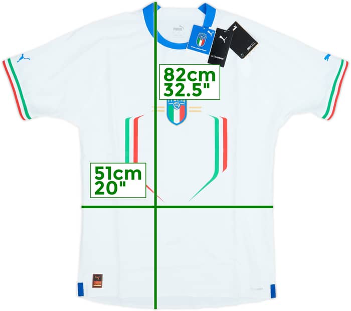 Camiseta auténtica de visitante de Italia 2022-23 (XL)