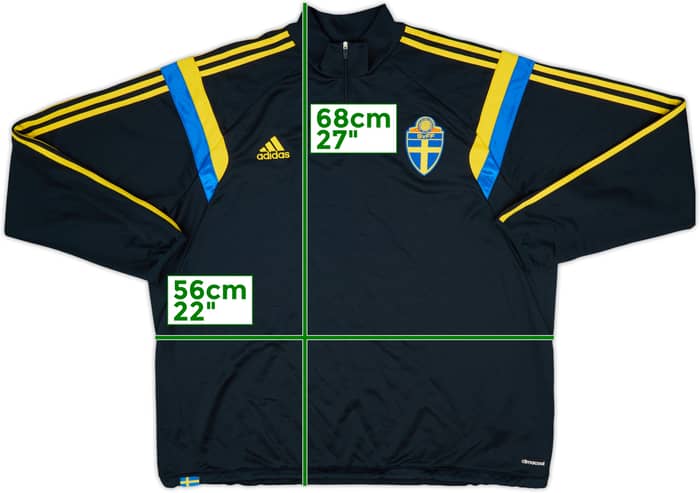 2014-15 Sweden adidas 1/4 Zip Drill Top - 8/10 - (3XL)
