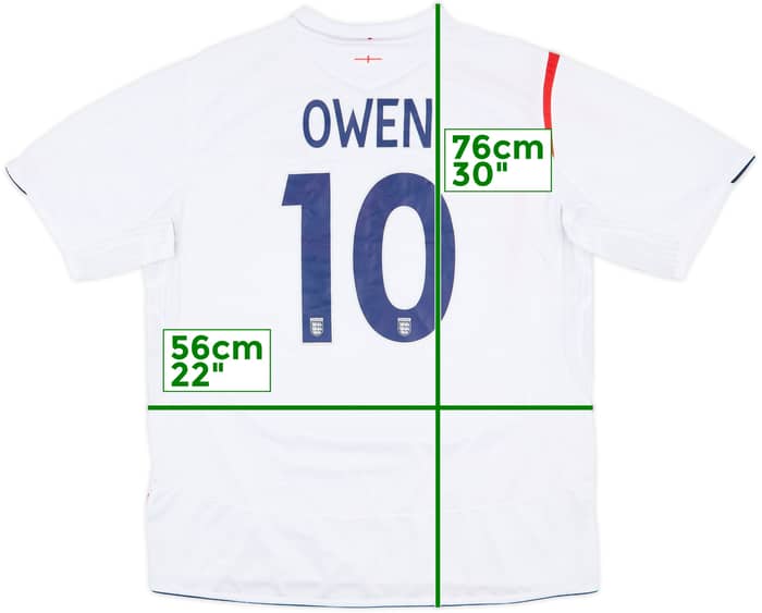 2005-07 England Home Shirt Owen #10 - 7/10 - (XL)