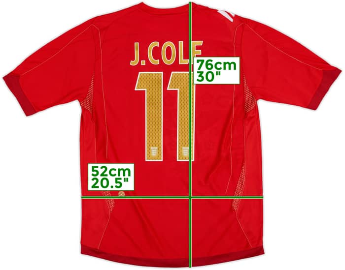 2006-08 England Away Shirt J.Cole #11 - 10/10 - (M)