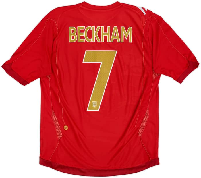 2006-08 England Away Shirt Beckham #7 - 7/10 - (L)