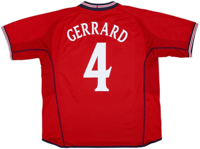 2002-04 England Away Shirt Gerrard #4 - 7/10 - (XL)