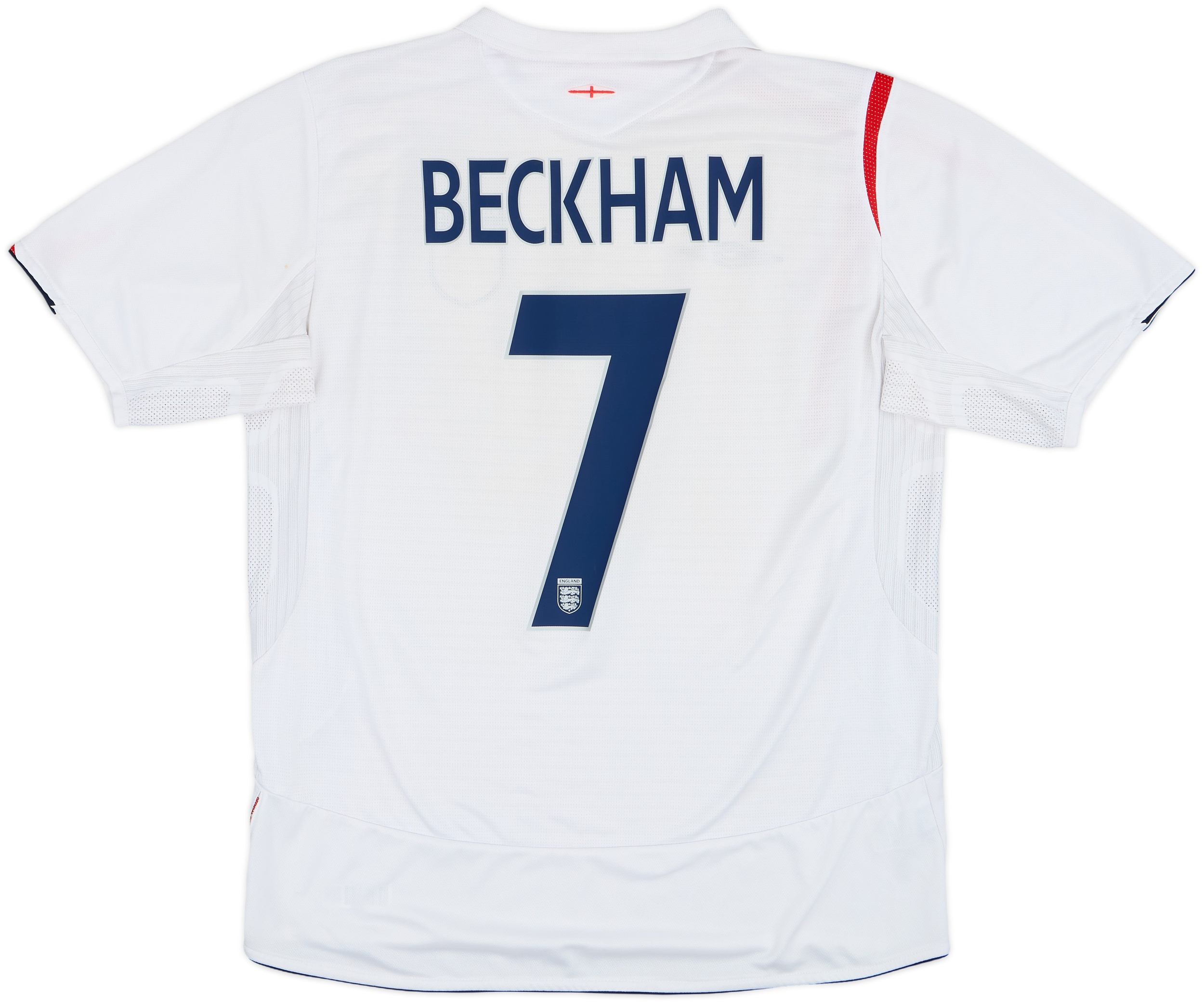 2005-07 England Home Shirt Beckham #7 - 5/10 - (L)