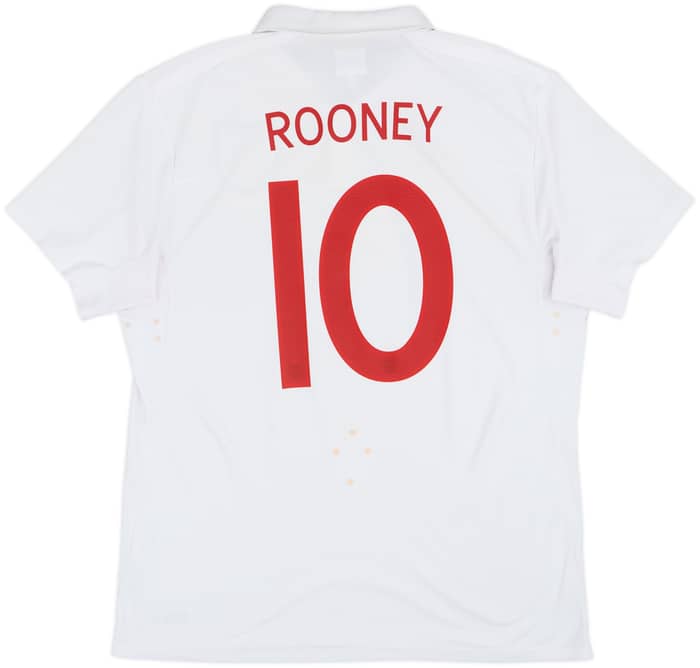 2009-10 England 'World Cup South Africa 2010' Home Shirt Rooney #10 - 6/10 - (L)