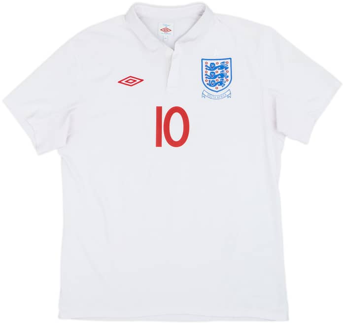 2009-10 England 'World Cup South Africa 2010' Home Shirt Rooney #10 - 6/10 - (L)