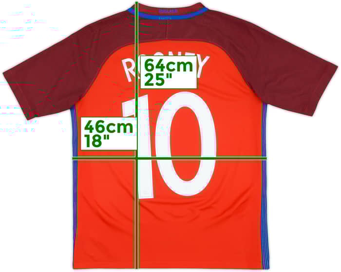 2016-17 England Away Shirt Rooney #10 - 8/10 - (XL.Boys)