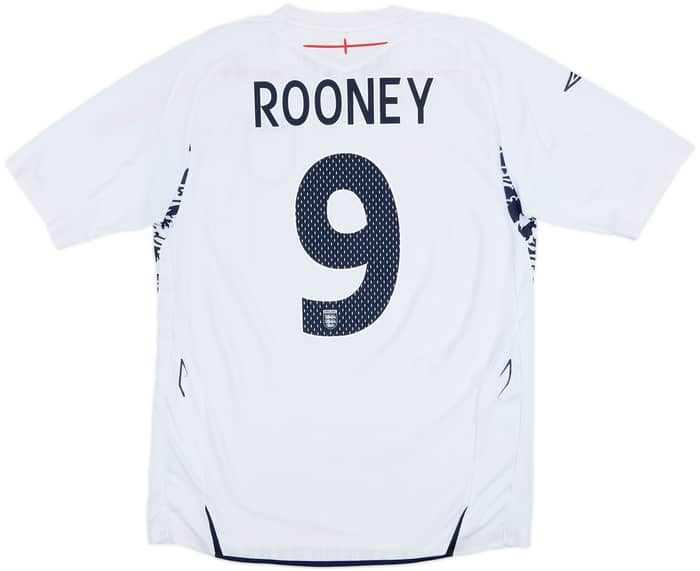 2007-09 England Home Shirt Rooney #9 - 6/10 - (L)