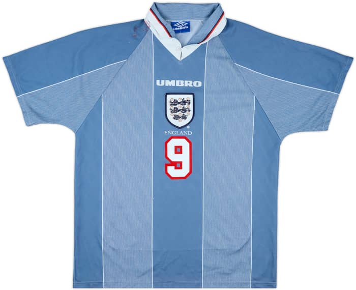 1996-97 England Away Shirt Shearer #9 - 6/10 - (L)
