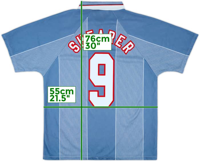 1996-97 England Away Shirt Shearer #9 - 6/10 - (L)