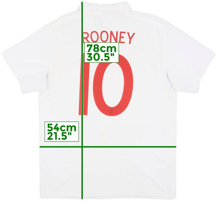 2009-10 England Home Shirt Rooney #10 - 6/10 - (L)