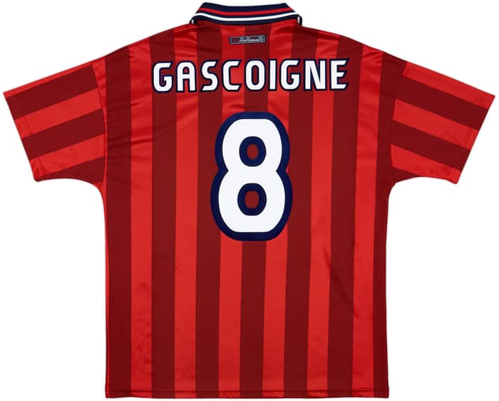 1997-99 England Away Shirt Gascoigne #8 - 9/10 - (L)