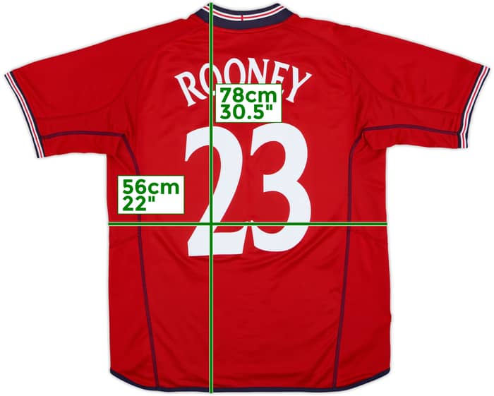 2002-04 England Away Shirt Rooney #23 - 7/10 - (M)