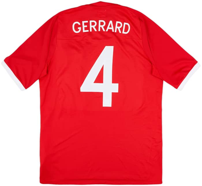2010-11 England Away Shirt Gerrard #4 - 8/10 - (M)
