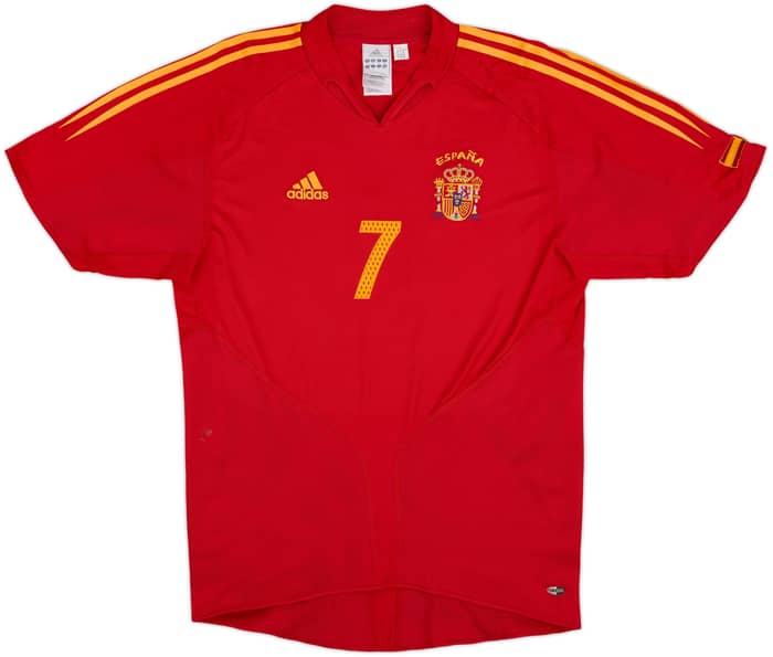 2004-06 Spain Home Shirt Raul #7 - 7/10 - (M)