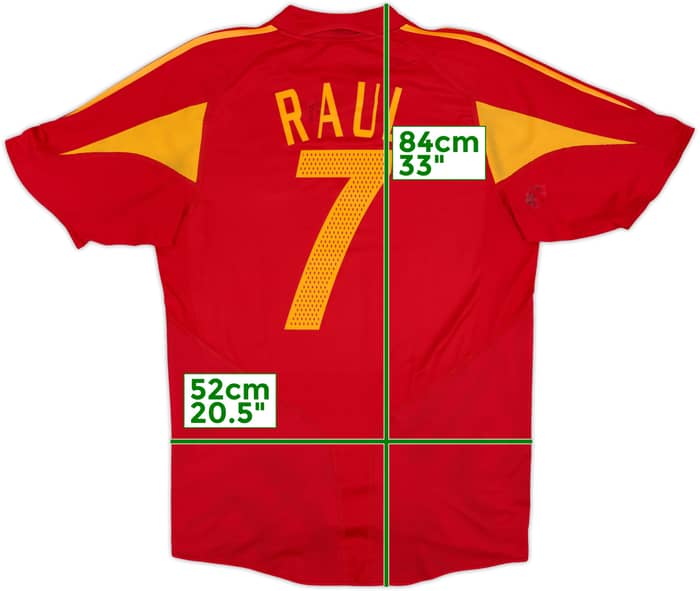 2004-06 Spain Home Shirt Raul #7 - 7/10 - (M)