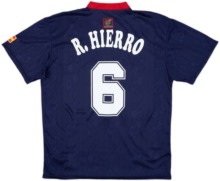 1996-98 Spain Away Shirt R.Hierro #6 - 9/10 - (L)