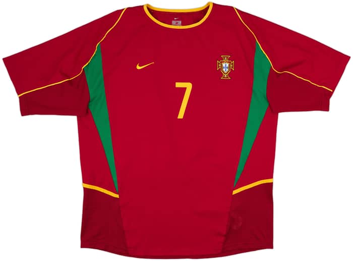 2002-04 Portugal Home Shirt Figo #7 - 9/10 - (XL)