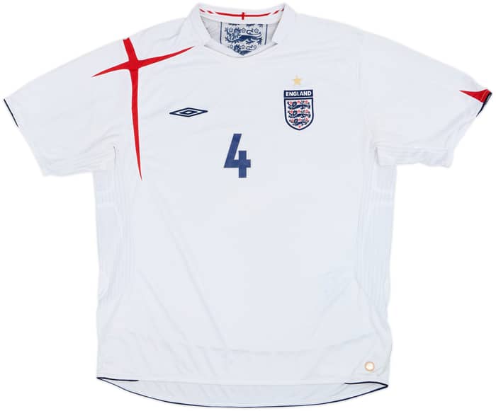 2005-07 England Home Shirt Gerrard #4 - 5/10 - (XXL)