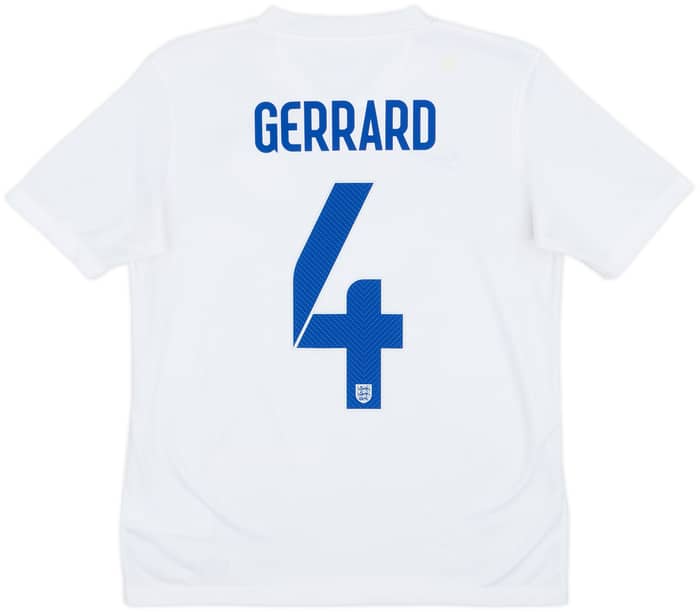 2014-15 England Home Shirt Gerrard #4 - 8/10 - (XL.Boys)