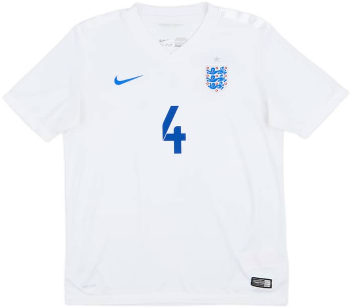 2014-15 England Home Shirt Gerrard #4 - 8/10 - (XL.Boys)