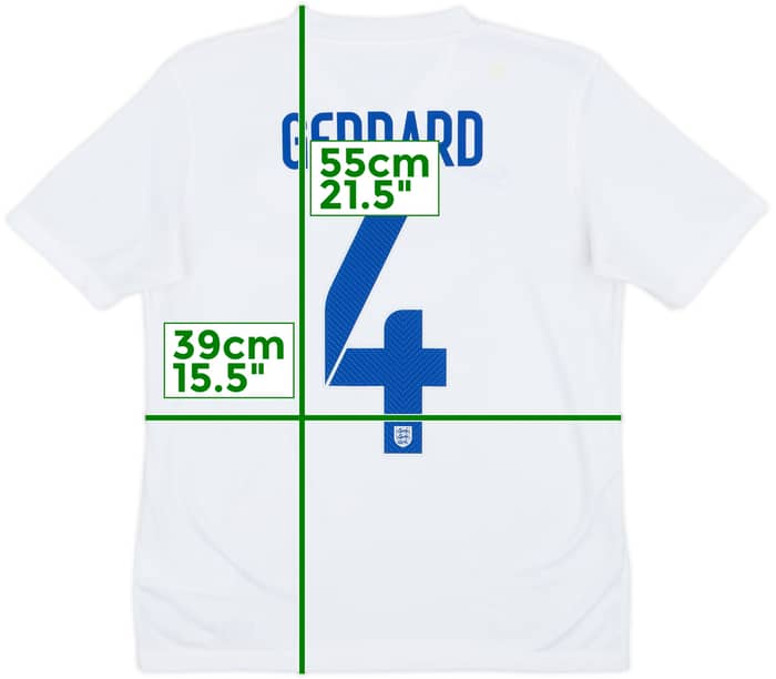 2014-15 England Home Shirt Gerrard #4 - 8/10 - (XL.Boys)
