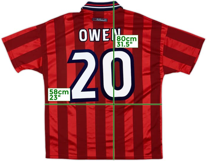 1997-99 England Away Shirt Owen #20 - 9/10 - (L)