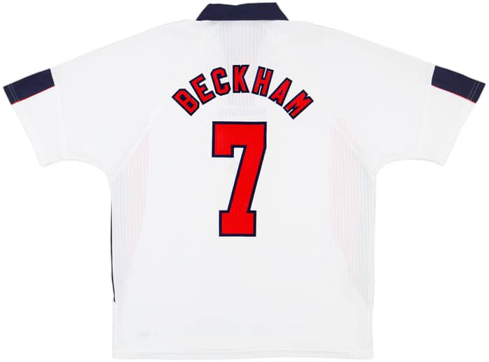1997-99 England Home Shirt Beckham #7 - 9/10 - (XXL)