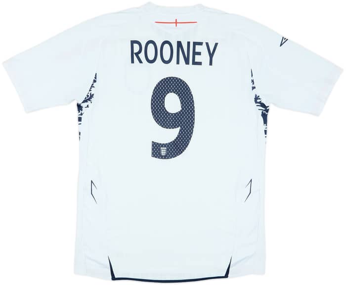 2007-09 England Home Shirt Rooney #9 - 7/10 - (M)