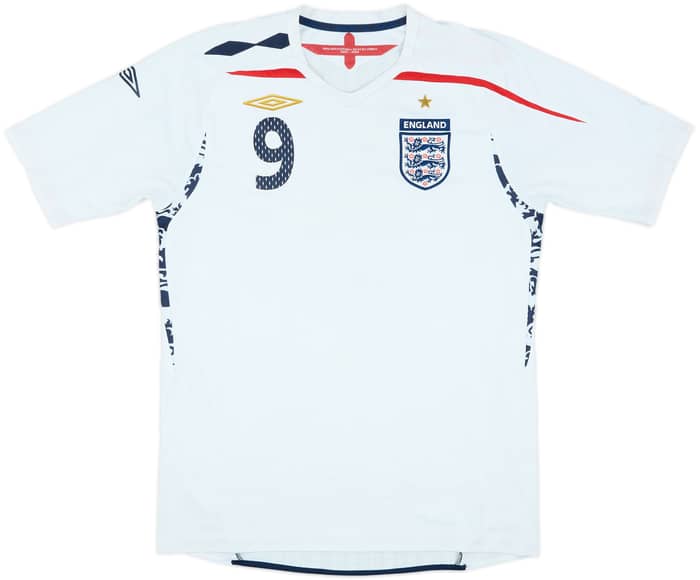 2007-09 England Home Shirt Rooney #9 - 7/10 - (M)