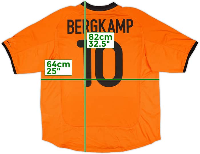 2000-02 Netherlands Home Shirt Bergkamp #10 - 9/10 - (XXL)