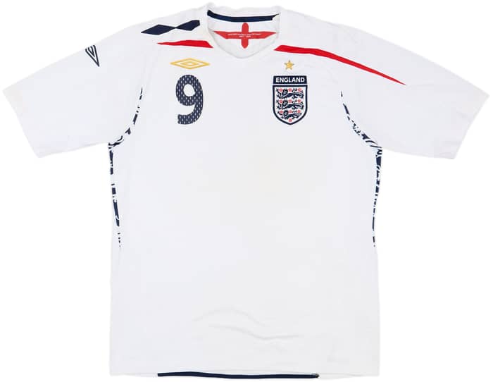2007-09 England Home Shirt Rooney #9 - 5/10 - (L)