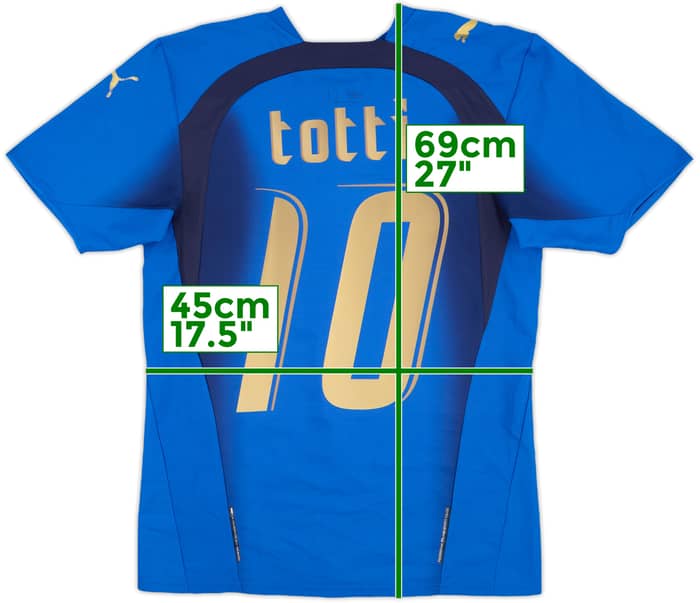 2006 Italy Home Shirt Totti #10 - 6/10 - (XS)