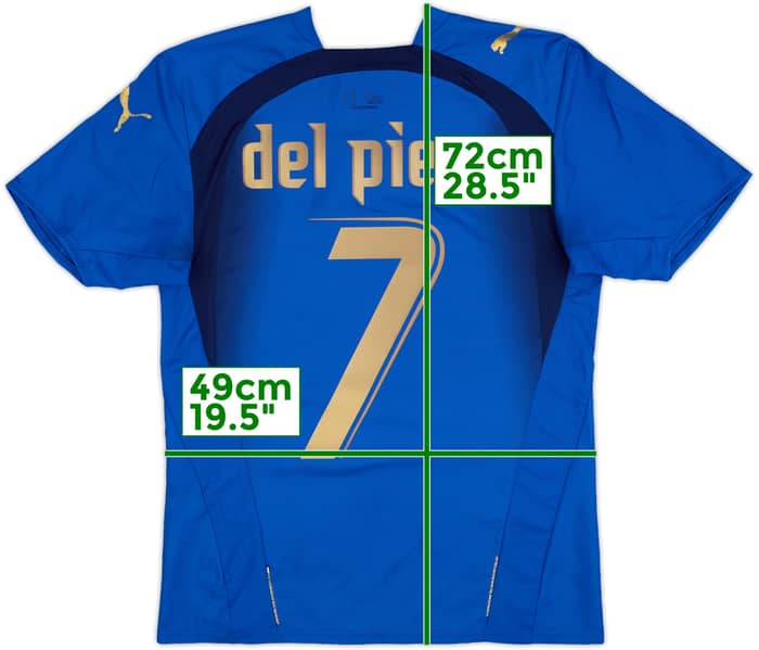 2006 Italy Home Shirt Del Piero #7 - 8/10 - (S)