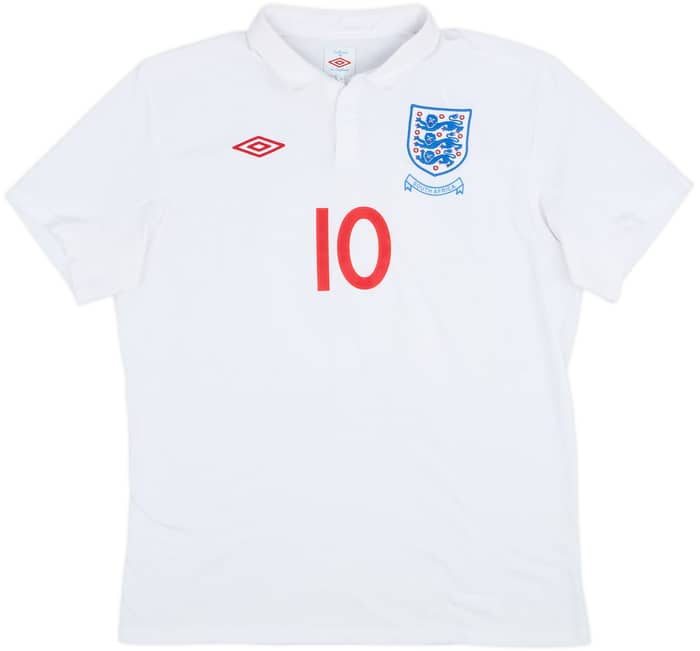2010-11 England 'South Africa' Home Shirt Rooney #10 - 7/10 - (L)