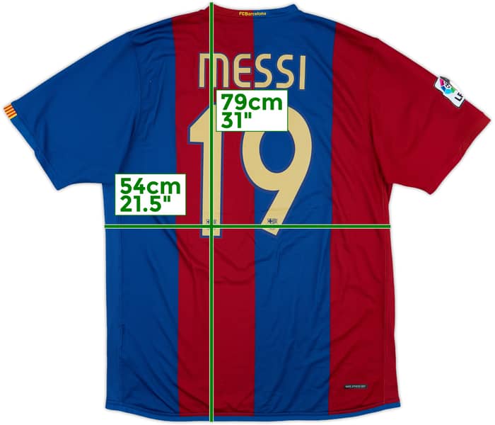 2006-07 Barcelona Home Shirt Messi #19 - 8/10 - (L)