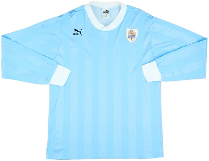 1990 Uruguay Match Issue Home L/S Shirt #19