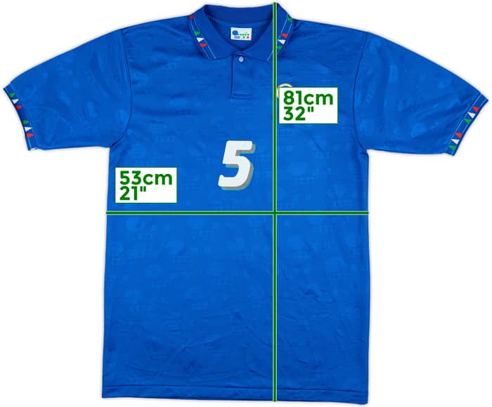 1994 Italy Home Shirt #5 - 9/10 - (L)