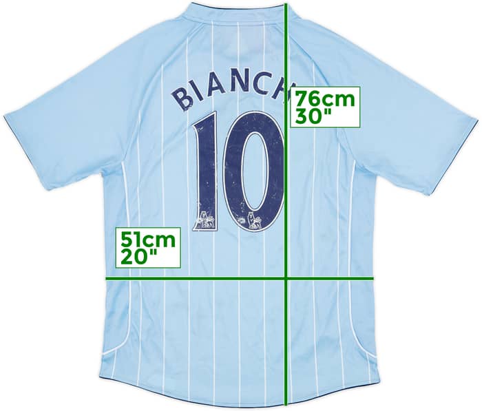 2007-08 Manchester City Home Shirt Bianchi #10 - 5/10 - (L)