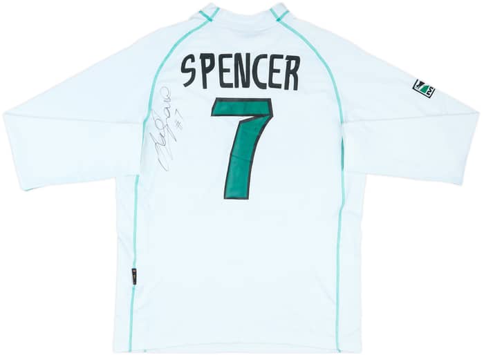 2001-02 Colorado Rapids Match Issue Signed Away L/S Shirt Spencer #7
