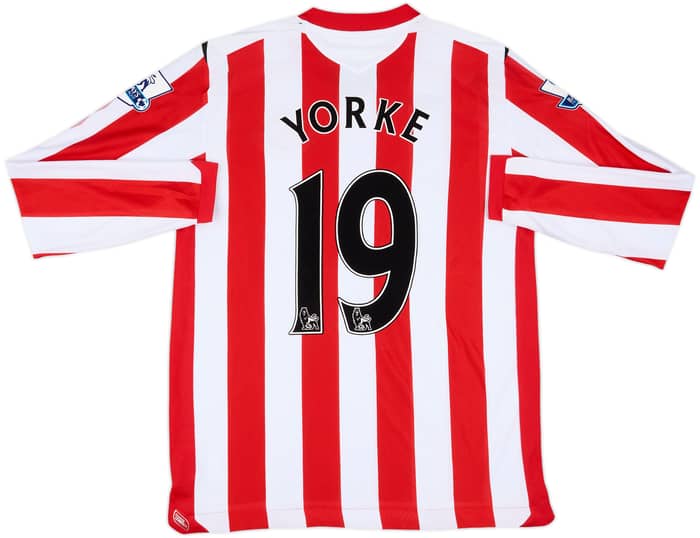 2008-09 Sunderland Match Issue Home L/S Shirt Yorke #19