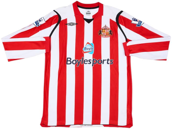 2008-09 Sunderland Match Issue Home L/S Shirt Yorke #19