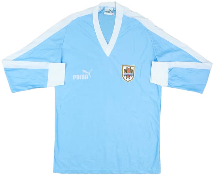 1990 Uruguay Match Issue Home L/S Shirt #18