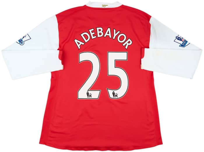 2006-08 Arsenal Match Issue Home L/S Shirt Adebayor #25