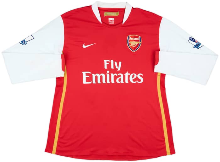 2006-08 Arsenal Match Issue Home L/S Shirt Adebayor #25