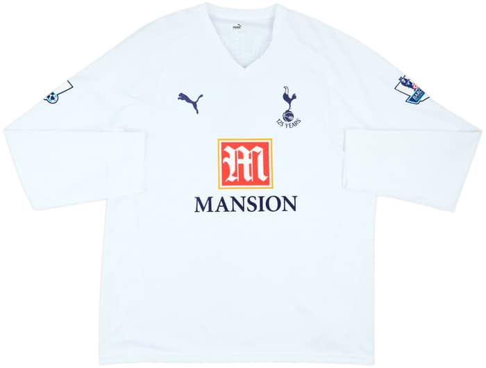 2007-08 Tottenham Match Issue Home L/S Shirt Huddlestone #22