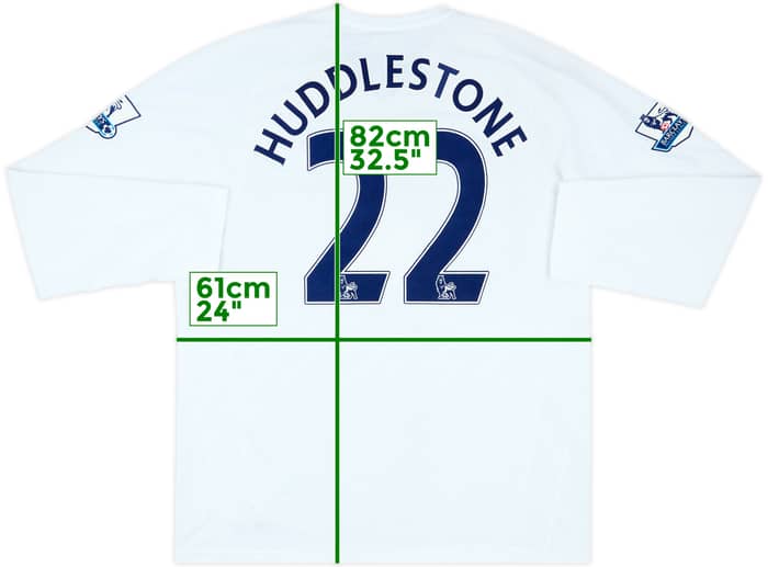 2007-08 Tottenham Match Issue Home L/S Shirt Huddlestone #22
