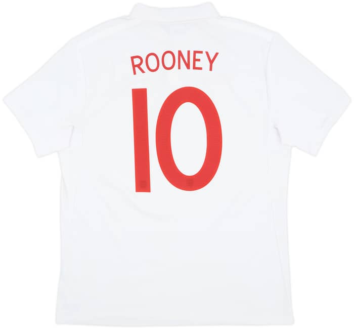 2009-10 England Home Shirt Rooney #10 - 8/10 - (XL)