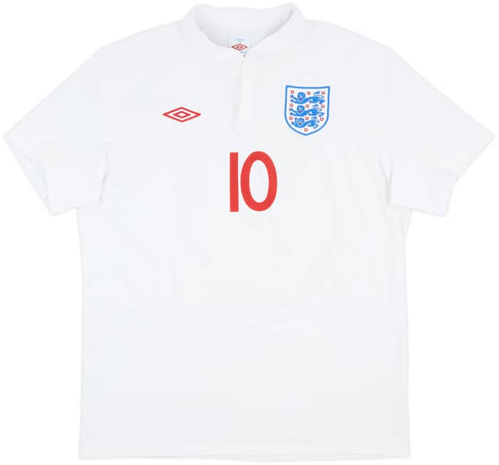 2009-10 England Home Shirt Rooney #10 - 8/10 - (XL)