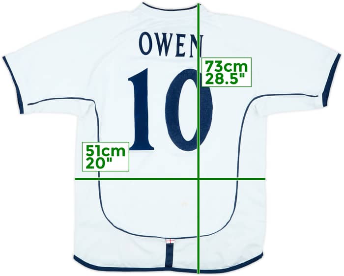 2001-03 England Home Shirt Owen #10 - 7/10 - (M)